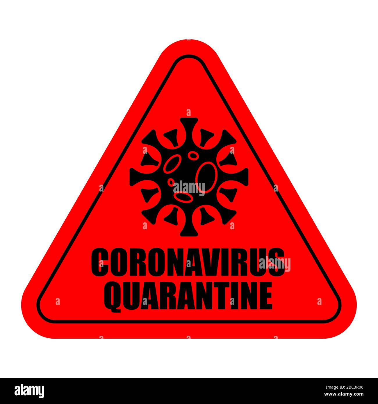 Autocollant de quarantaine du coronavirus. Virus 2019-nCoV à la maison. Pandémie. Maladie mondiale épidémique. Période d'isolation des signes. Maladie mortelle du XXIe siècle Illustration de Vecteur