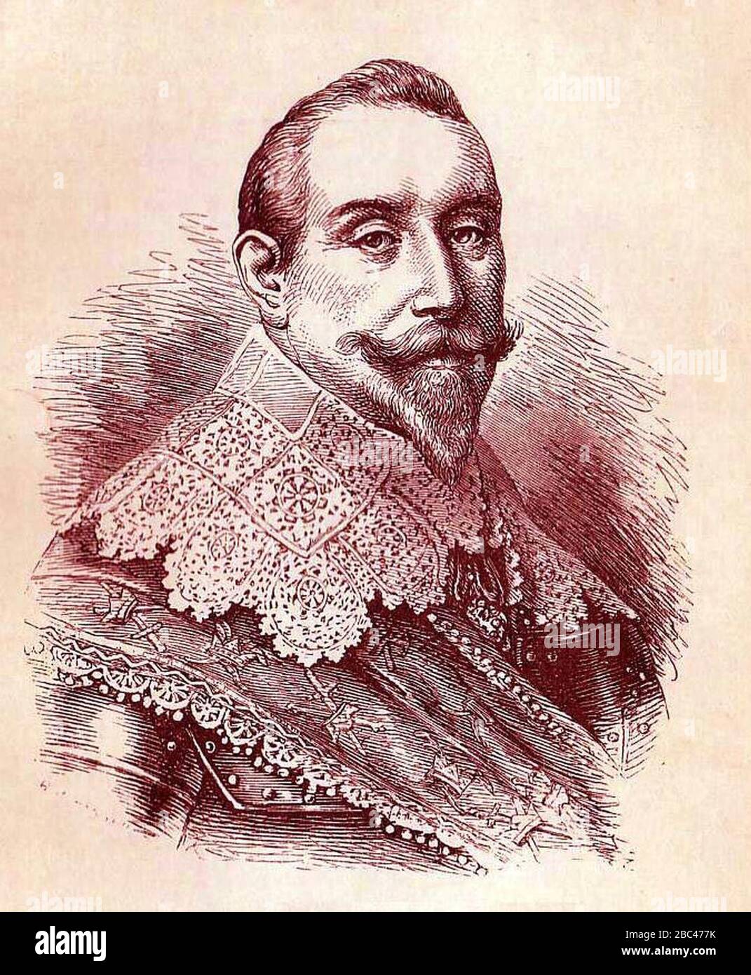 Gustav II Adolph de Suède c 1860. Banque D'Images