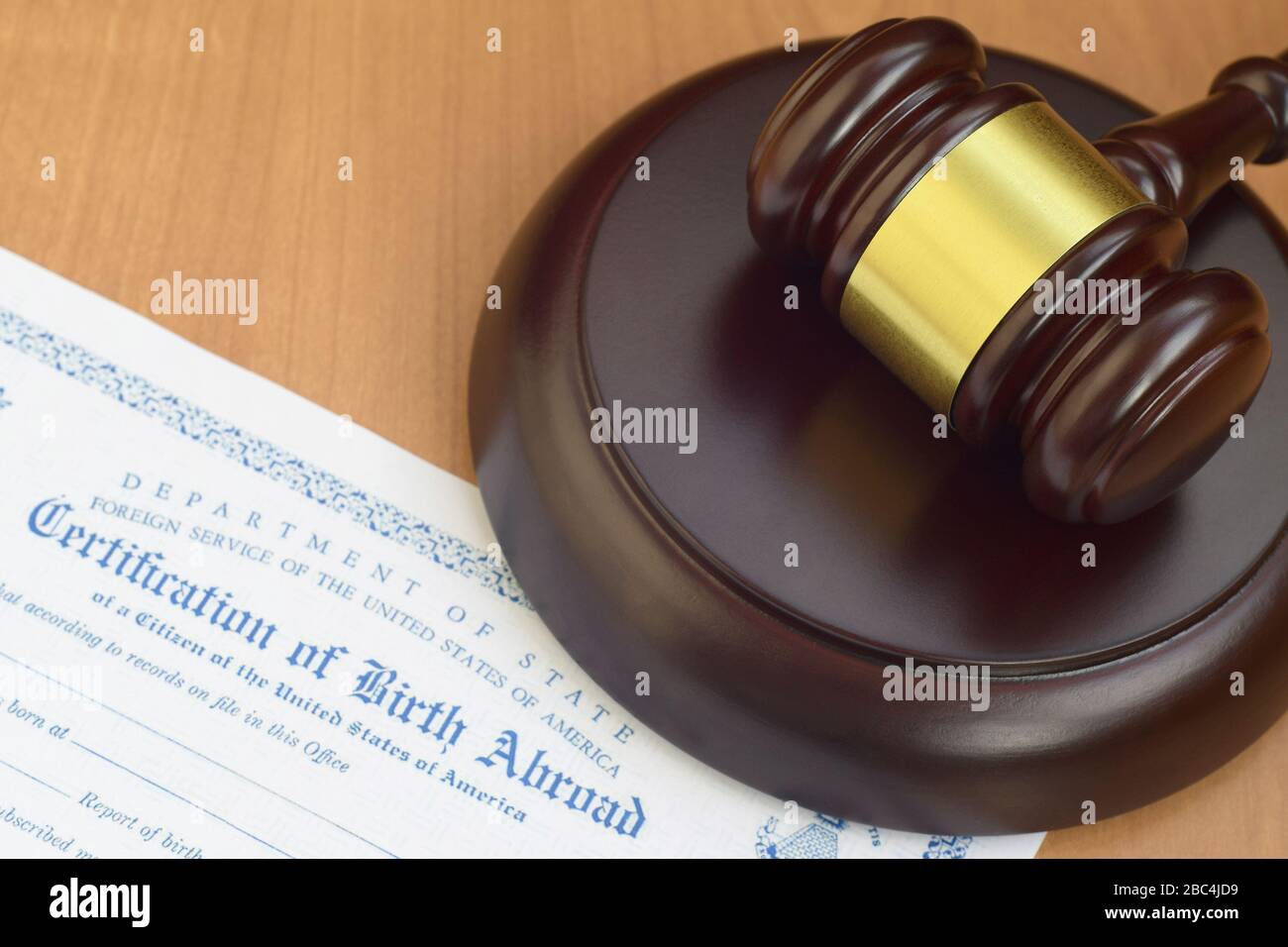 Le juge Mallet et le certificat de naissance des États-Unis à l'étranger ferment Banque D'Images