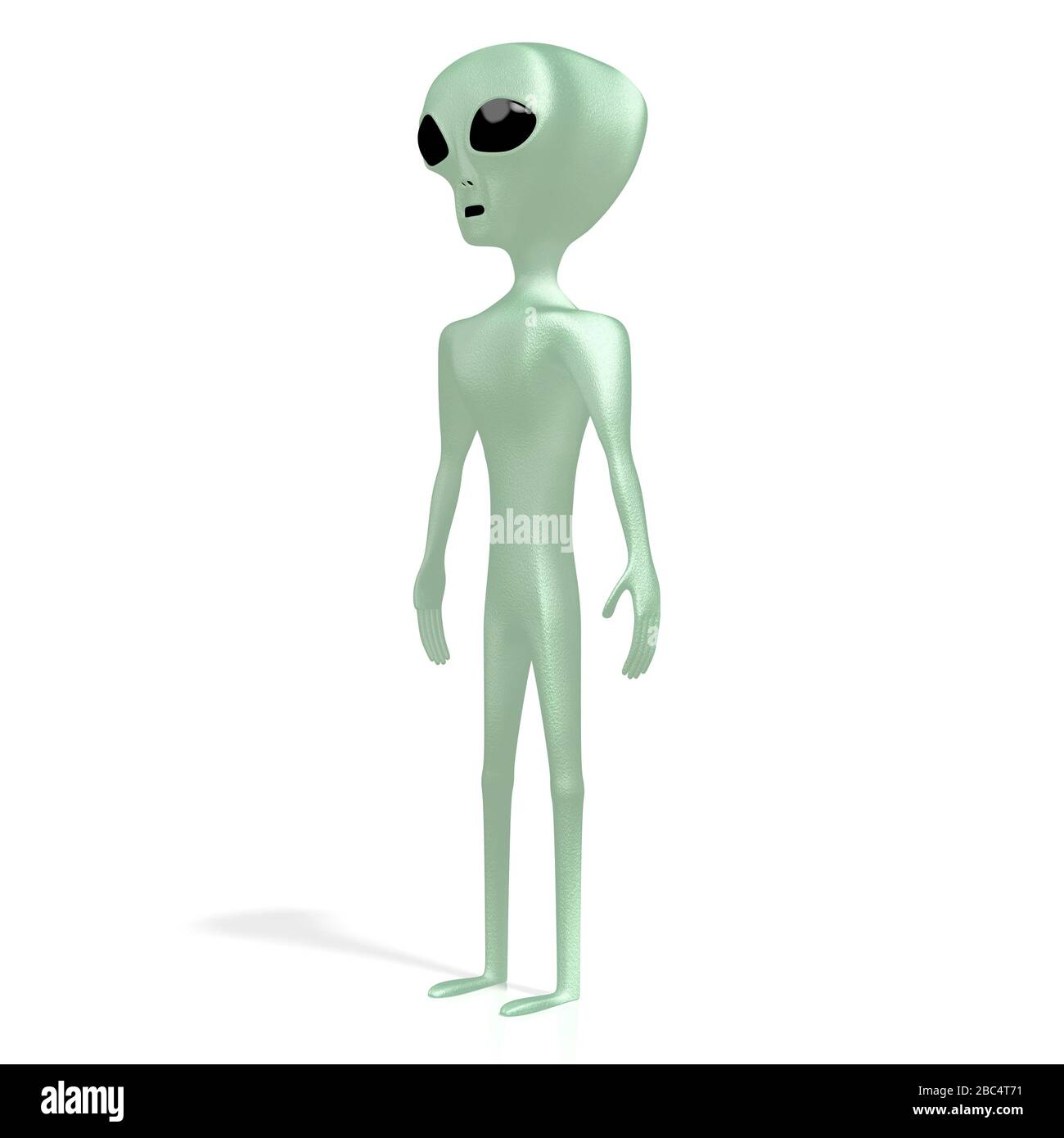 Vert étranger, extraterrestre - rendu tridimensionnel Banque D'Images