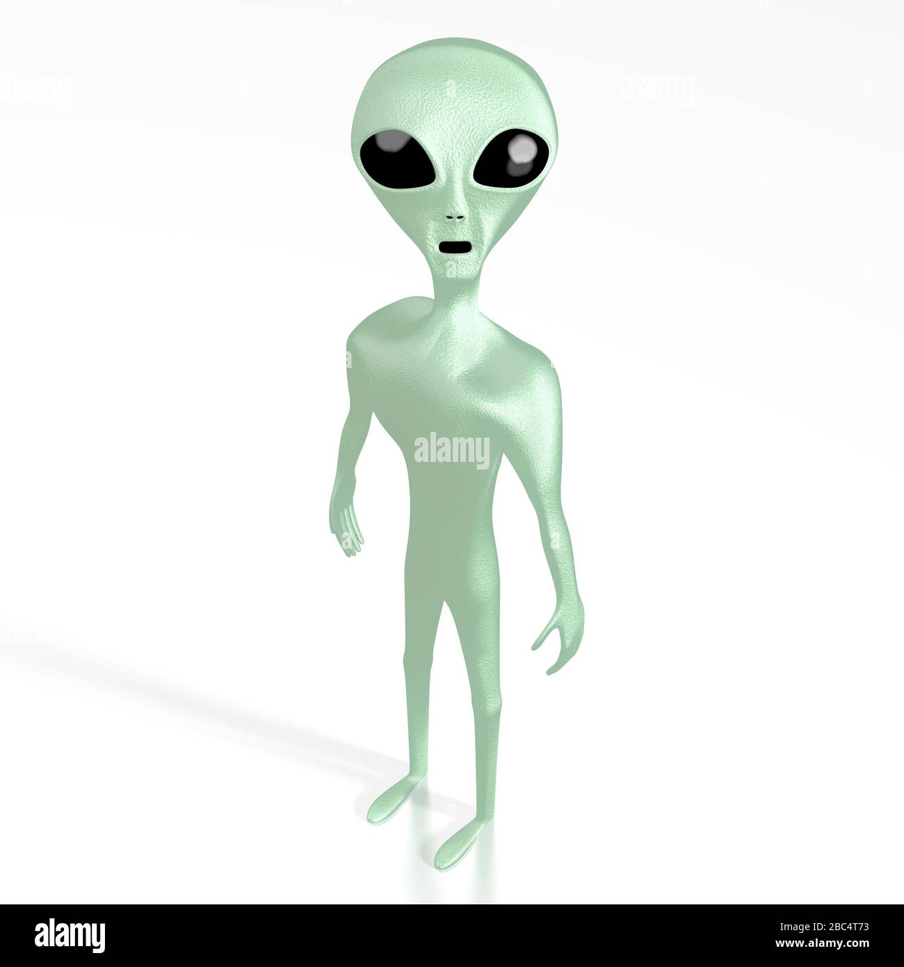 Vert étranger, extraterrestre - rendu tridimensionnel Banque D'Images