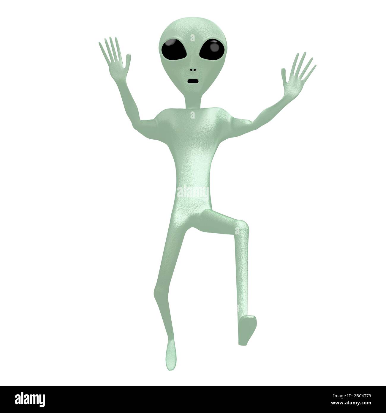 Vert étranger, extraterrestre - rendu tridimensionnel Banque D'Images