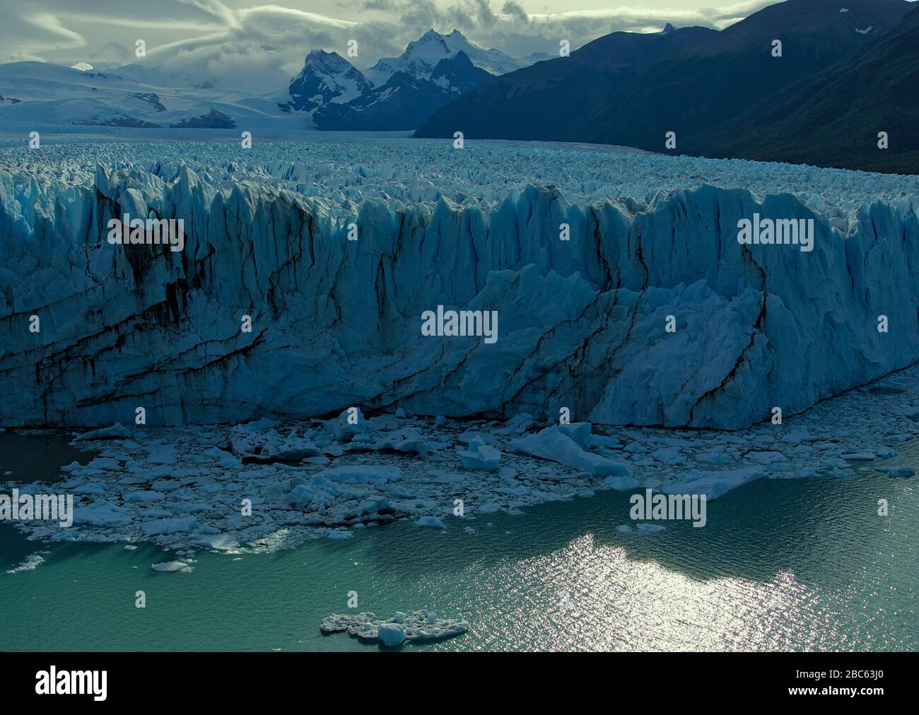 Glacier Perito Moreno Argentine Blue Ice Age Banque D'Images