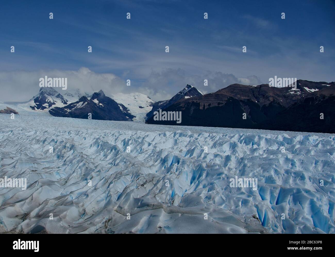 Glacier Perito Moreno Argentine Blue Ice Age Banque D'Images