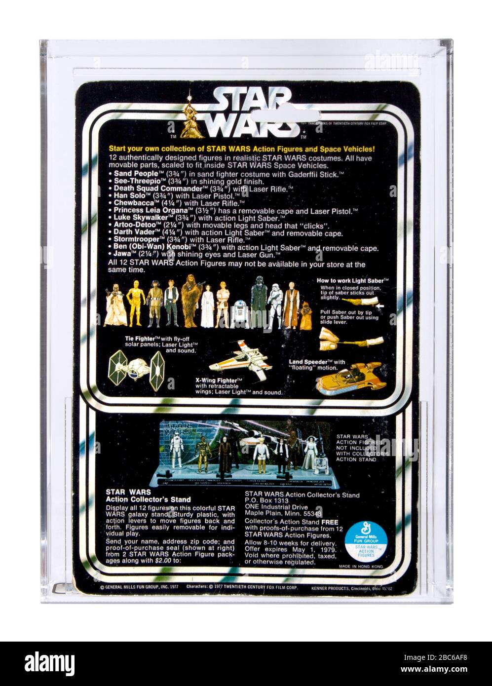 1978 Kenner Vintage Star Wars 12 Back-C Darth Vader Carded action Figure MOC AFA-Qualified 60 Q-EX signé par David Prowse Banque D'Images