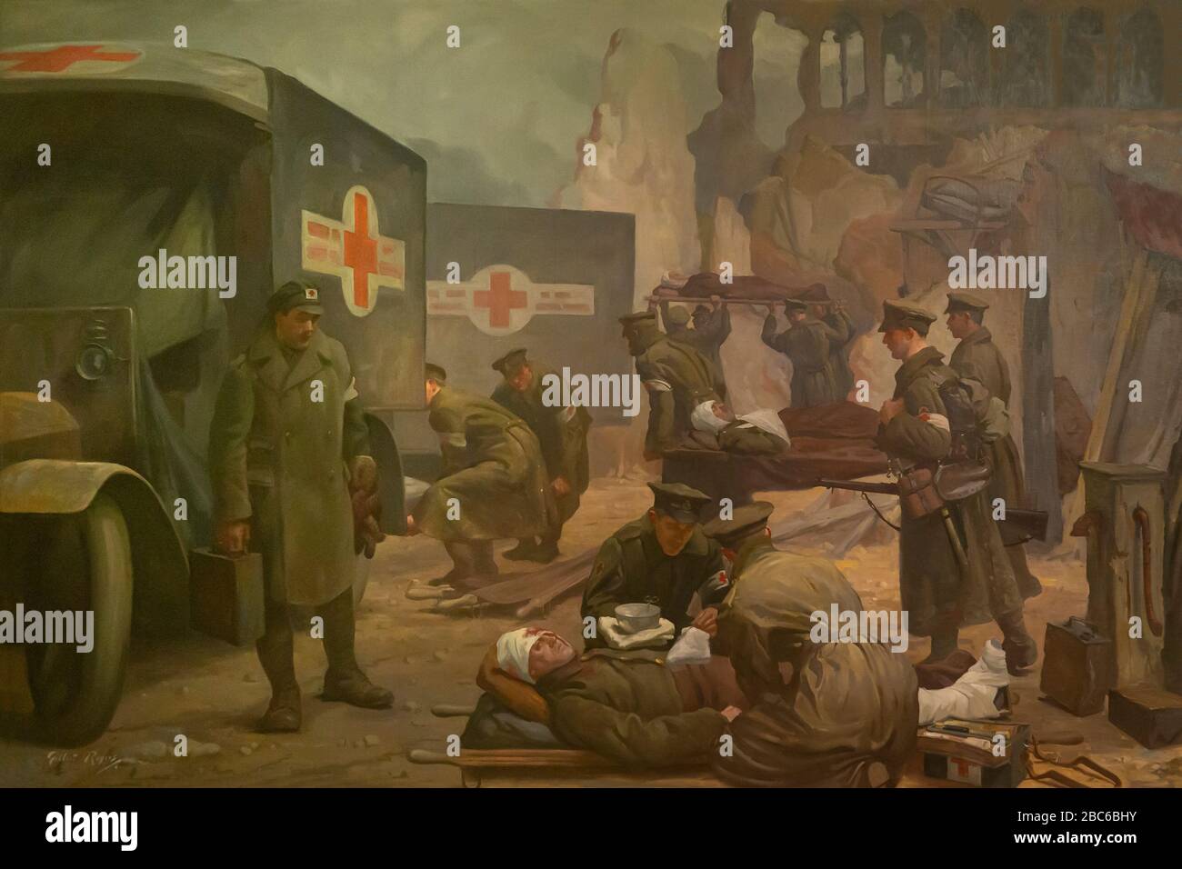Ypres, Gilbert Rogers, 1915, Banque D'Images