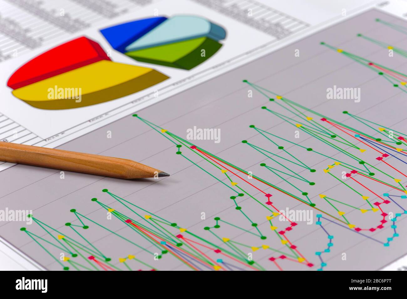 Graphique des tableaux boursiers et financiers Banque D'Images