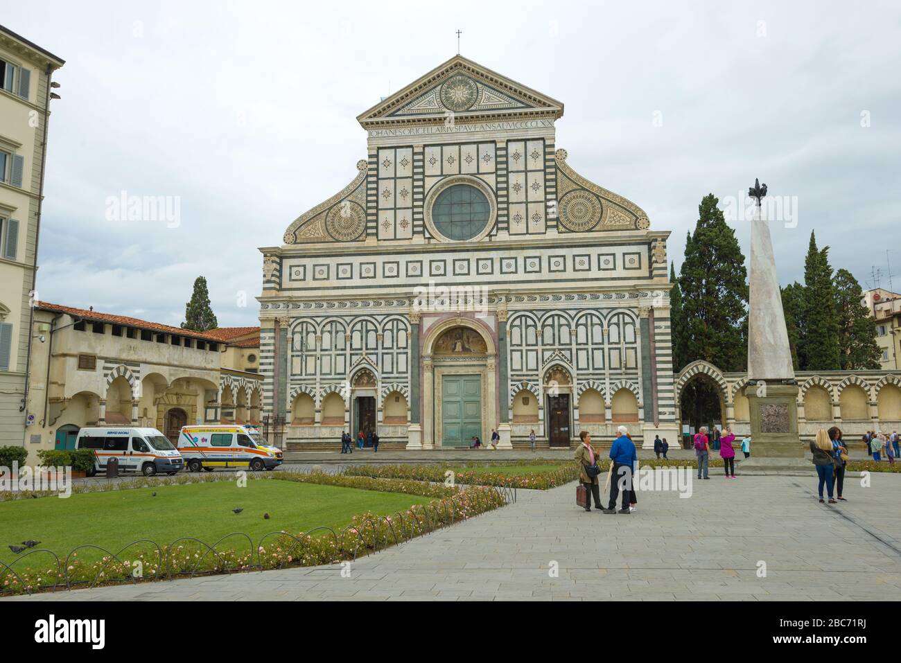 FLORENCE, ITALIE - 18 SEPTEMBRE 2017 : vue sur la basilique Santa Maria Novella le jour de septembre Banque D'Images