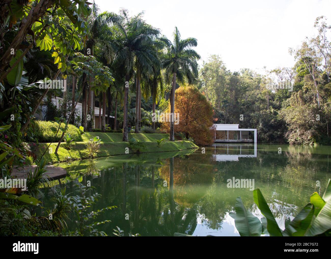 Inhotim l'Institut d'art contemporain et des jardins botaniques de l'État de Minas Gerais, Brésil Banque D'Images