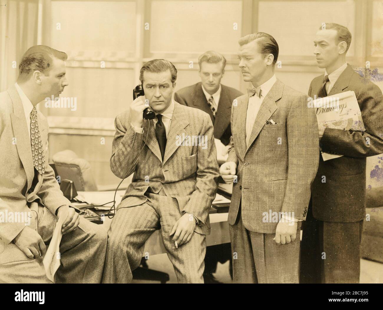 Les acteurs américains Ray Milléd et Charles Laughton dans le film The Big Clock, 1948 Banque D'Images