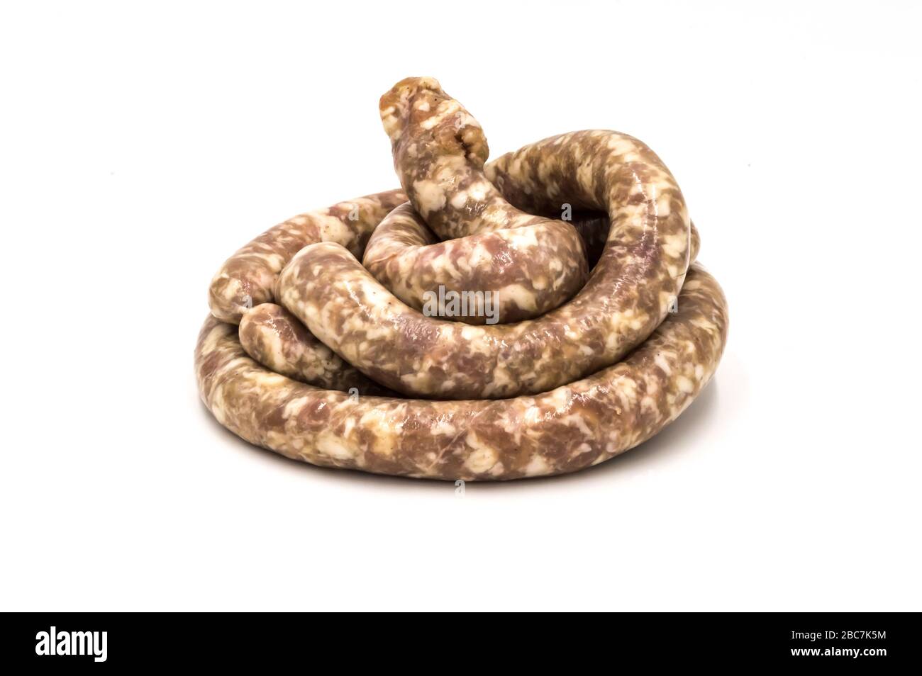 Petite saucisse dans la pyramide sur un fond blanc Banque D'Images Petite saucisse dans la pyramide sur un fond blanc Banque D'Images