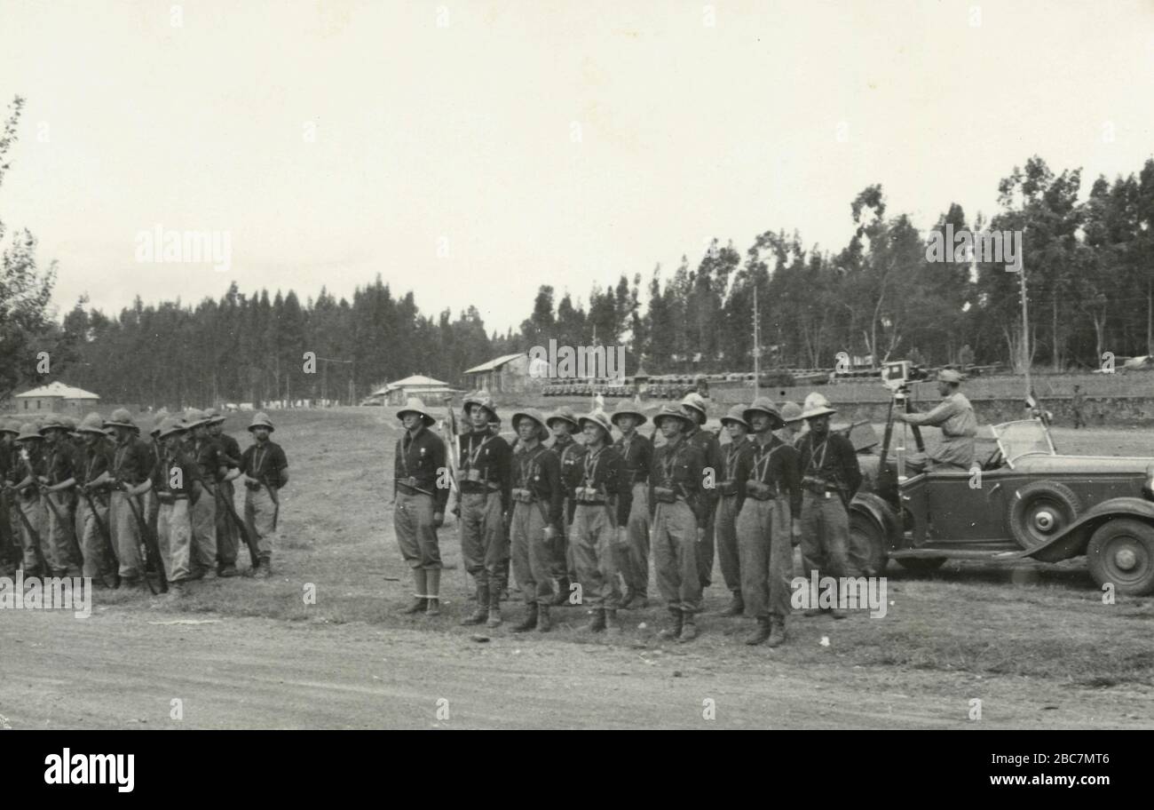 Soldats de la colonie de l'Armée royale italienne, Afrique de l'est colonies italiennes des années 1930 Banque D'Images