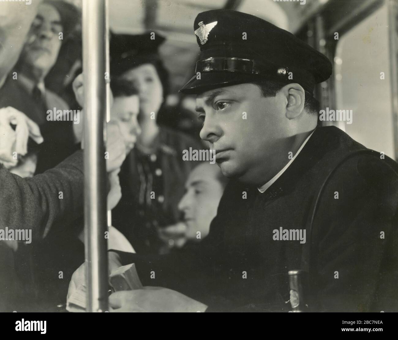 Acteur italien Aldo Fabrizi dans le film Avanti c'è posto (avant le Foreman), Italie 1942 Banque D'Images