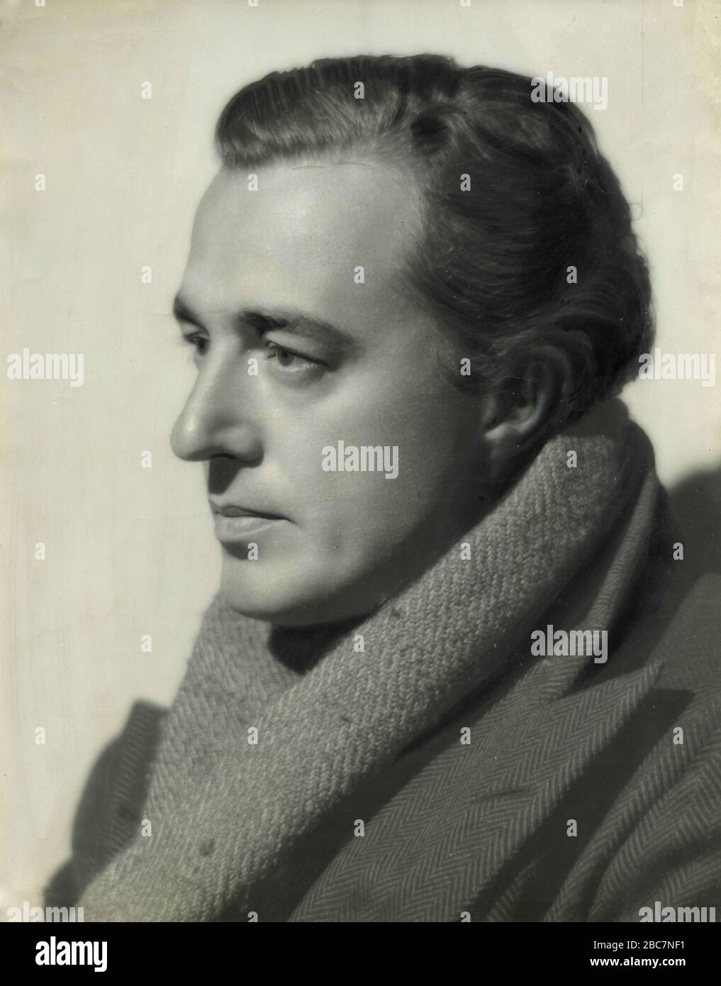 Portrait de l'acteur italien Vittorio de Sica, Italie, années 1950 Banque D'Images