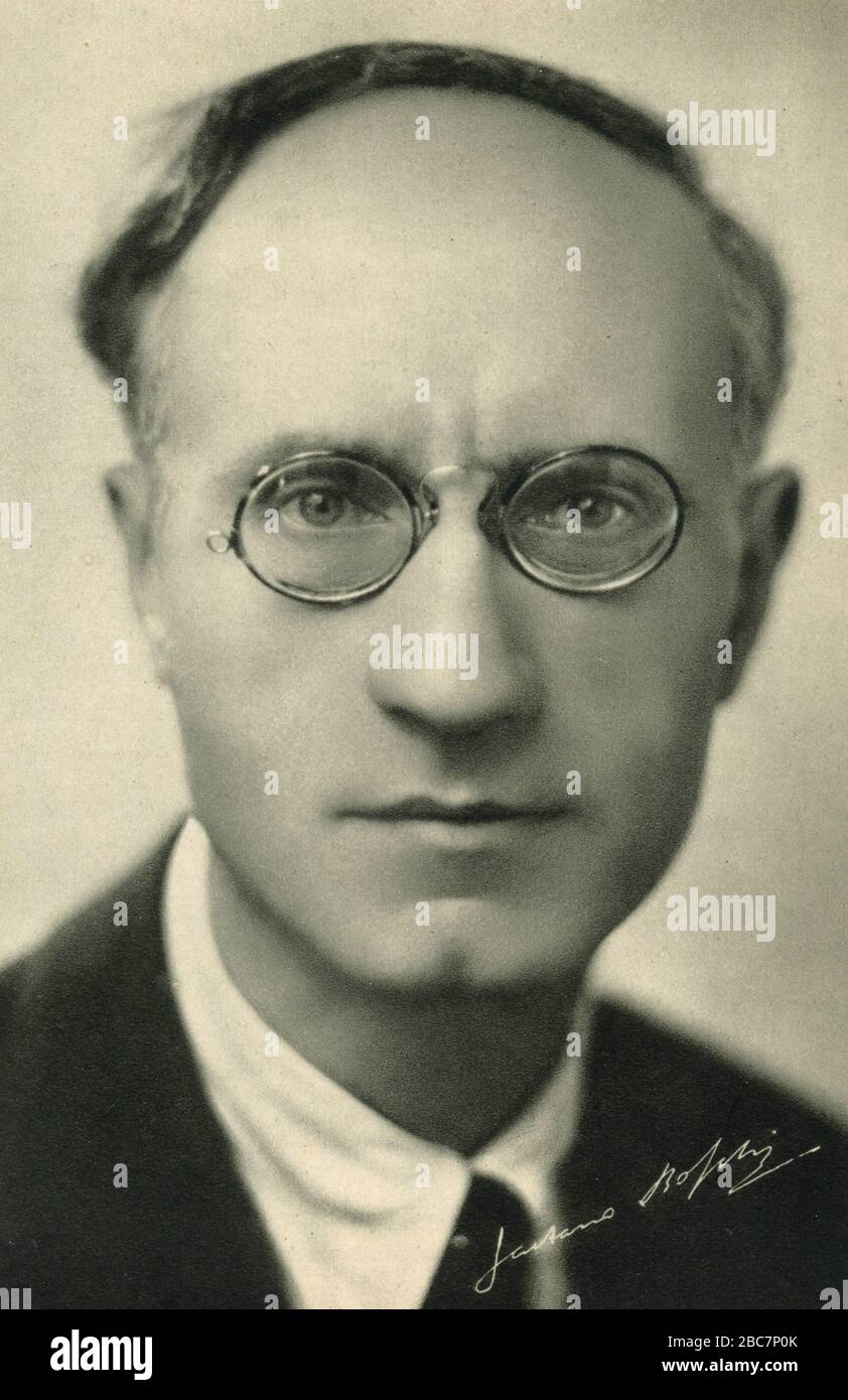 Portrait du neuropathologiste italien Gaetano Boschi, Ferrara, Italie, années 1940 Banque D'Images