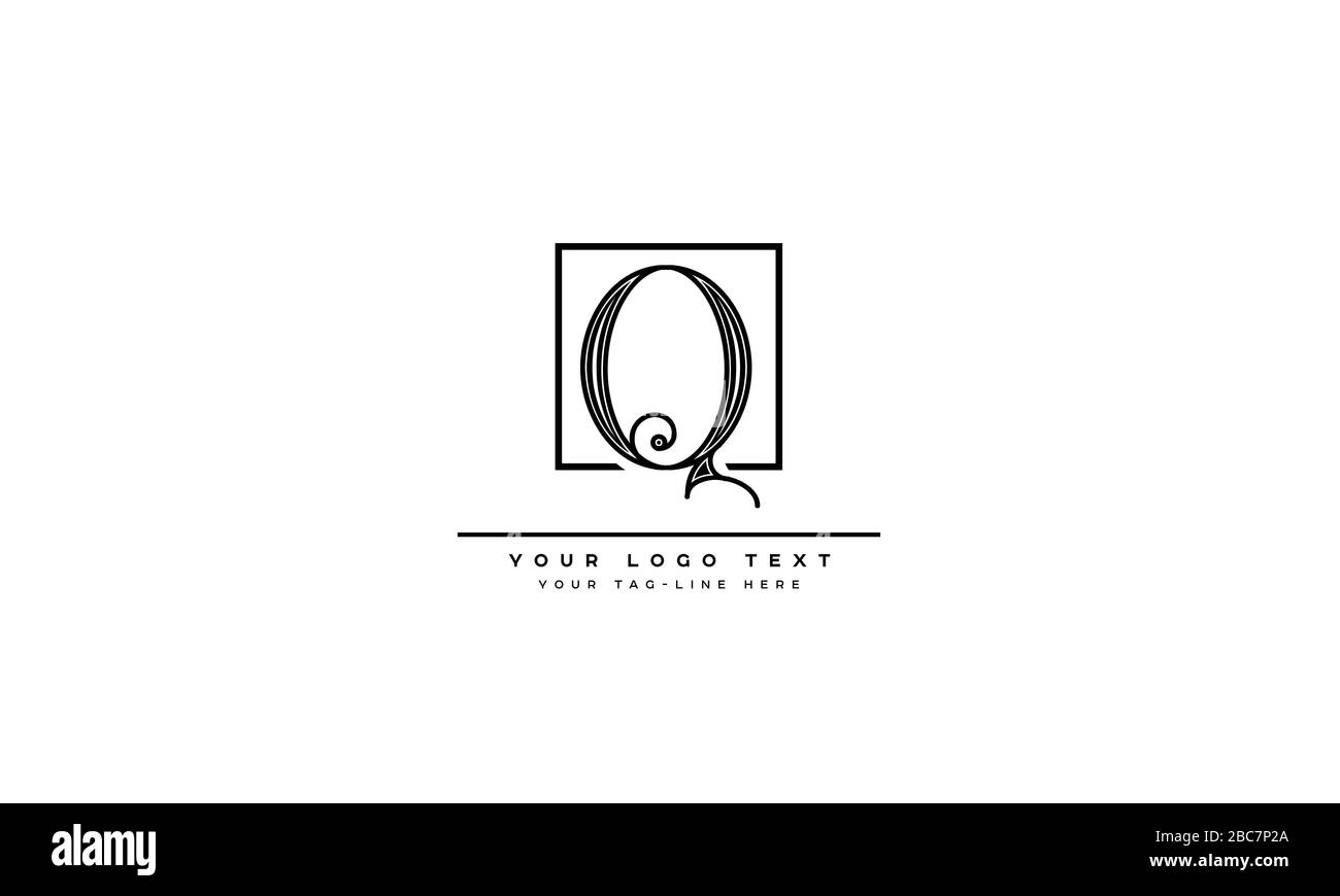 Logo abstrait Q et QQ lettres d'alphabet Design Illustration de Vecteur