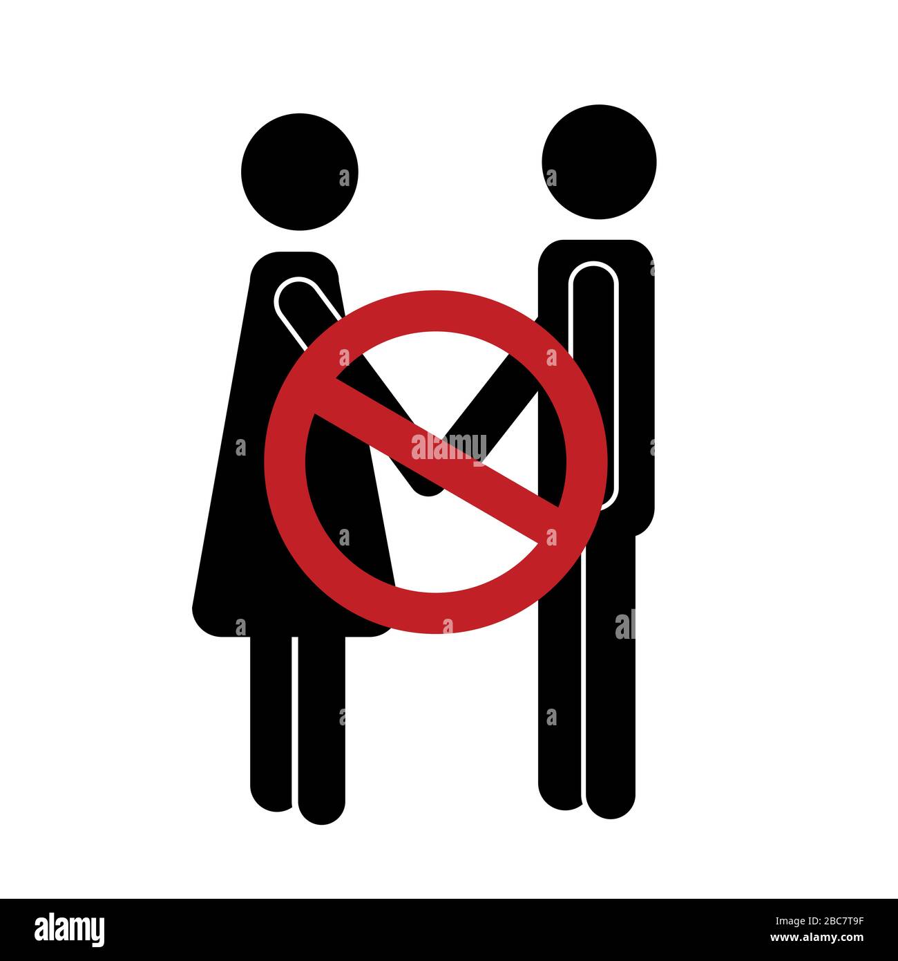 Signe d'avertissement interdit de secouer les mains pictogramme illustration vectorielle EPS10 Illustration de Vecteur