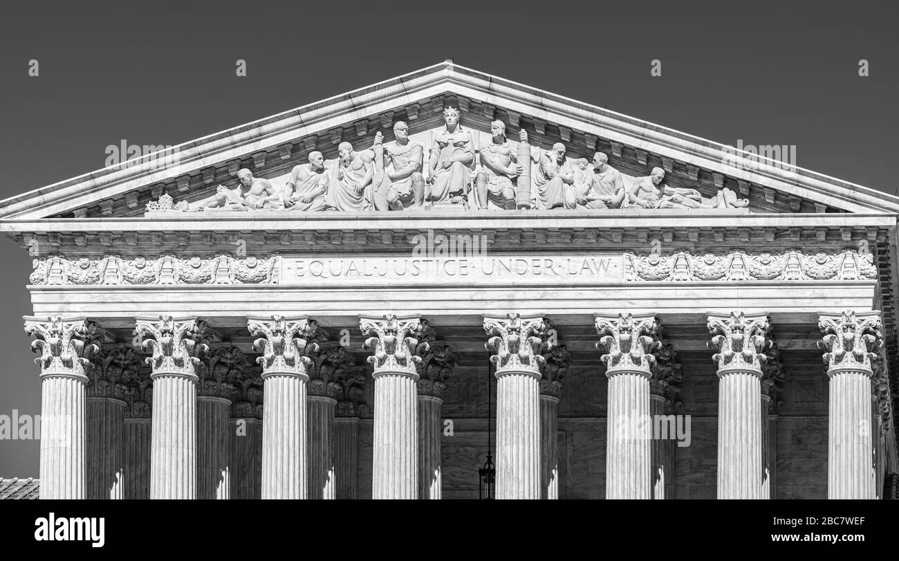 La Cour suprême néoclassique des États-Unis de l'ACSS Gilbert à Washington DC Banque D'Images