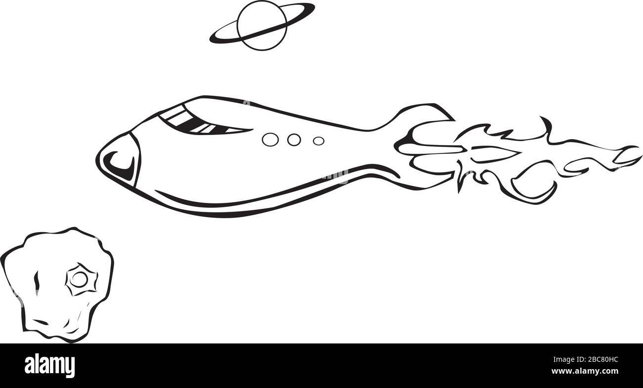 Voyages dans l'espace Illustration de Vecteur