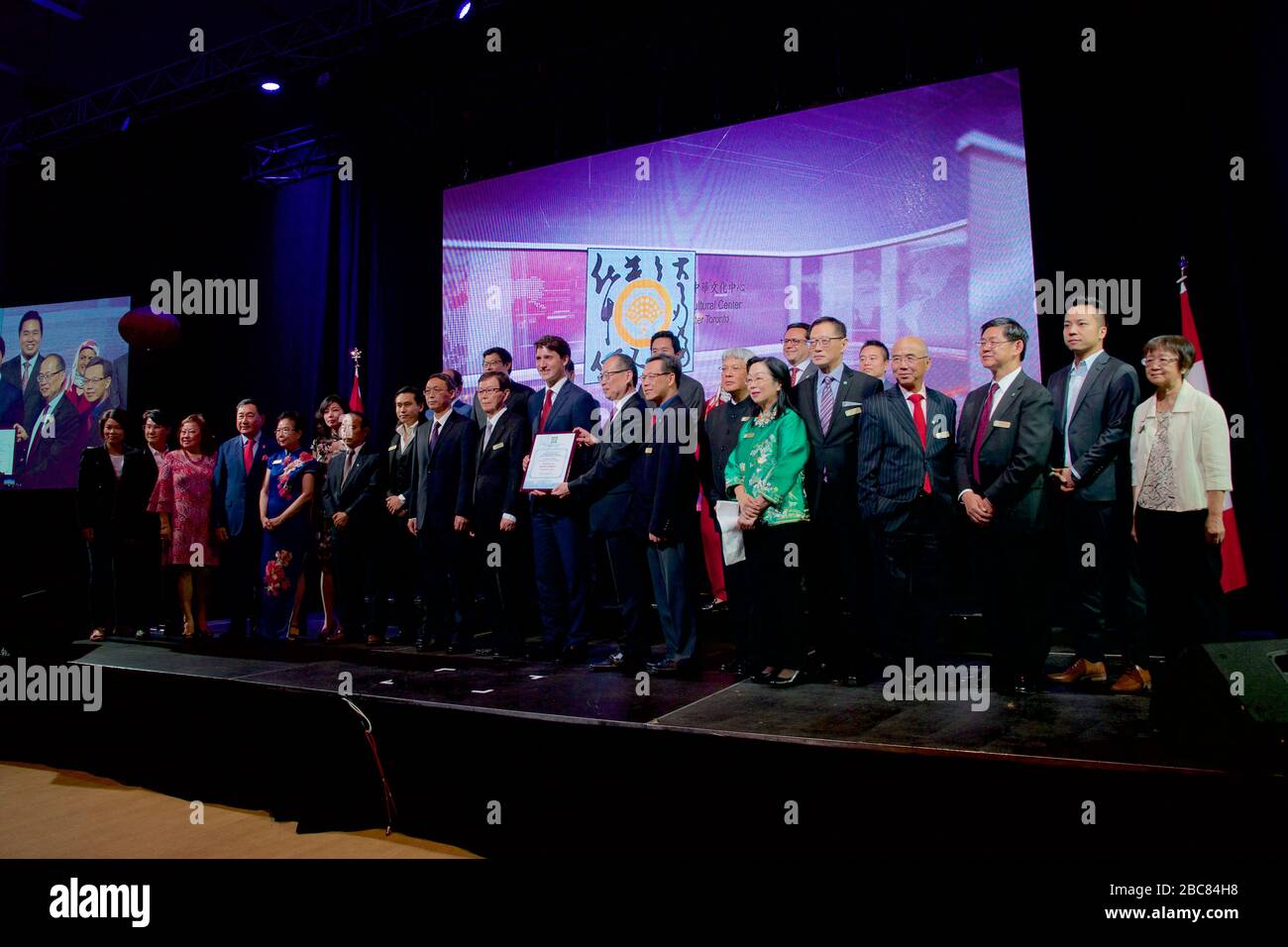 Le premier ministre du Canada, Justin Trudeau, a assisté au festival de la Lune de la mi-automne au Centre de la communauté chinoise de Toronto Banque D'Images