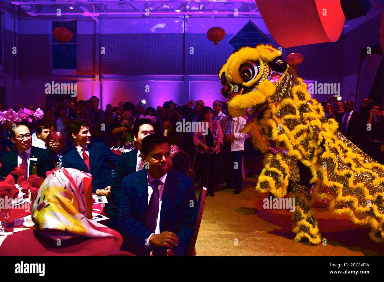 Le premier ministre du Canada, Justin Trudeau, a assisté au festival de la Lune de la mi-automne au Centre de la communauté chinoise de Toronto Banque D'Images