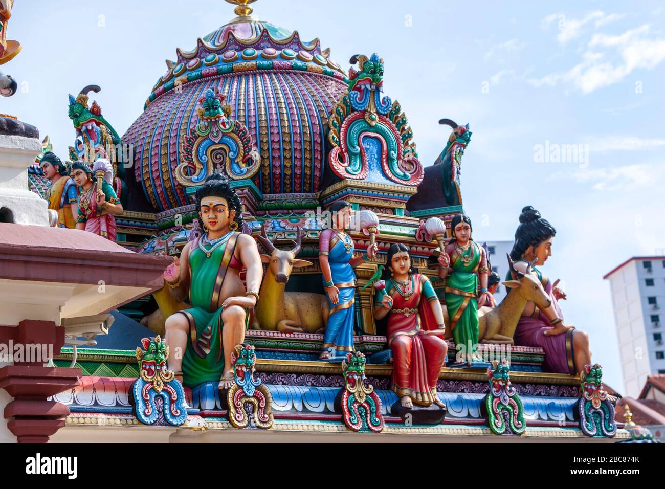 Temple Sri Mariamman, temple hindou., South Bridge Rd, Singapour Banque D'Images