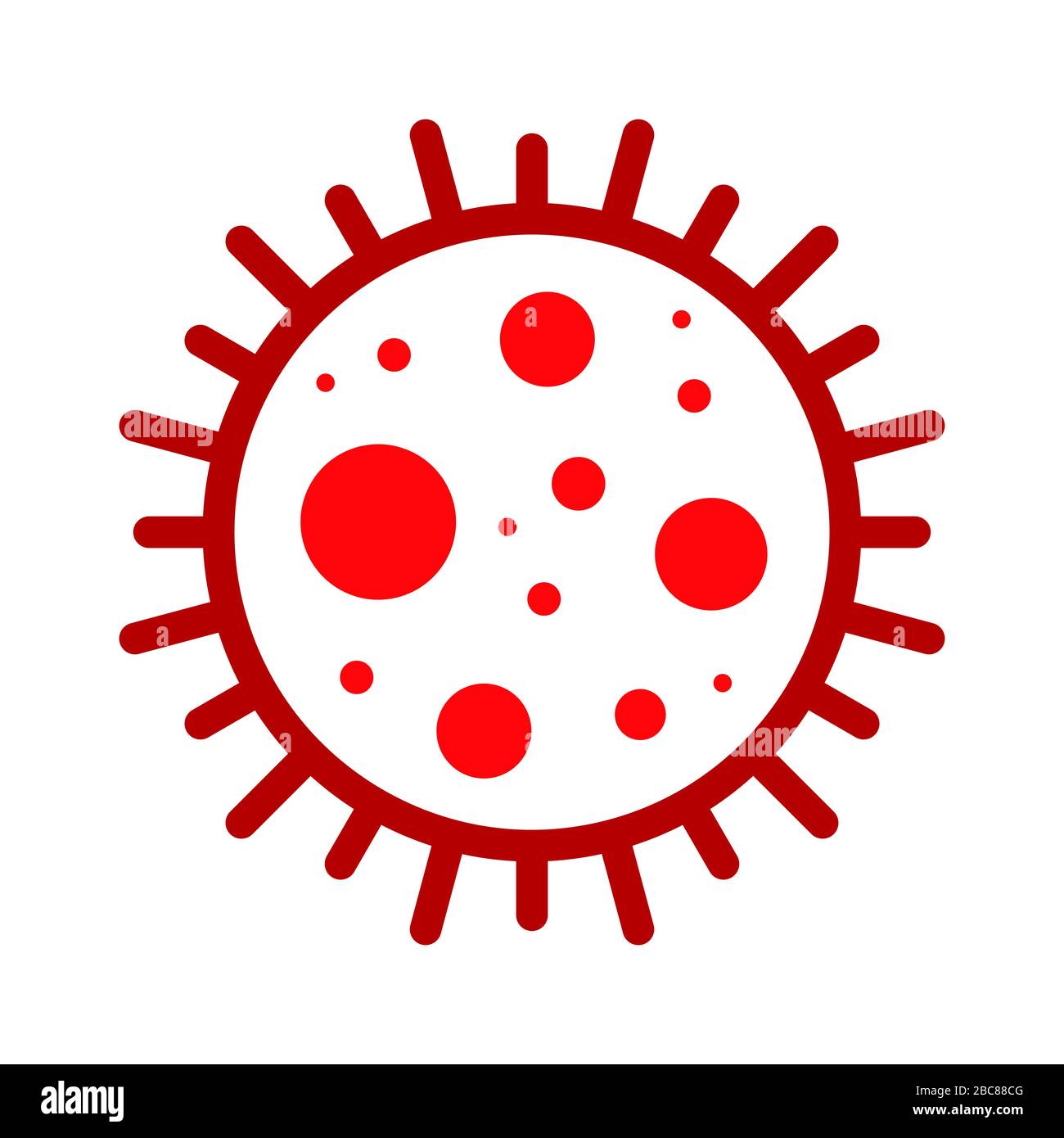 Wuhan Corona virus, Covid-19, nCOV, MERS-COV Novel Coronavirus Cell Stamp. Vecteur rouge Covid 19. Symbole ou signe d'avertissement d'épidémie, autocollant de zone de risque. Illustration de Vecteur