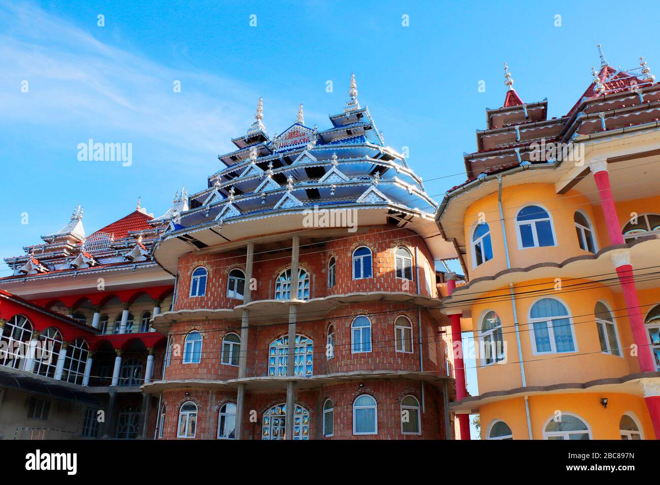 Maison luxueuse de Roms appelée "tiganesti palais" à Huedin, Roumanie Banque D'Images