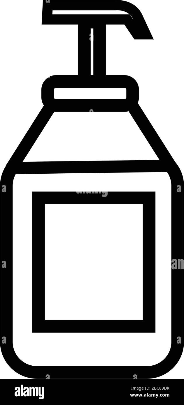 Icône de vecteur de ligne antiseptique icône isolée sur fond blanc antiseptique Illustration de Vecteur