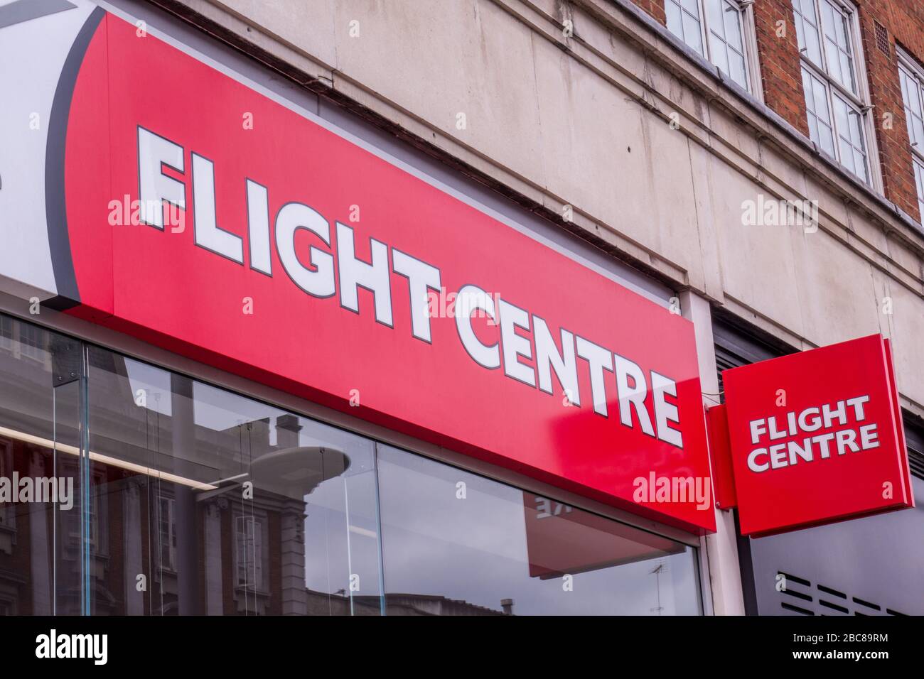 Flight Center - agence de voyage multinationale australienne dans les grandes rues Banque D'Images