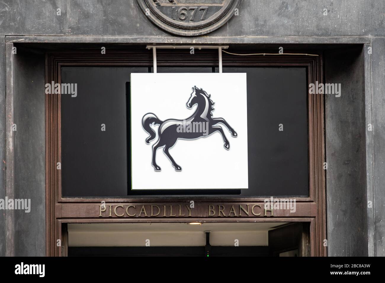 Logo Lloyds - British High Street Retail et commercial Bank-extérieur logo / signalisation - Londres Banque D'Images