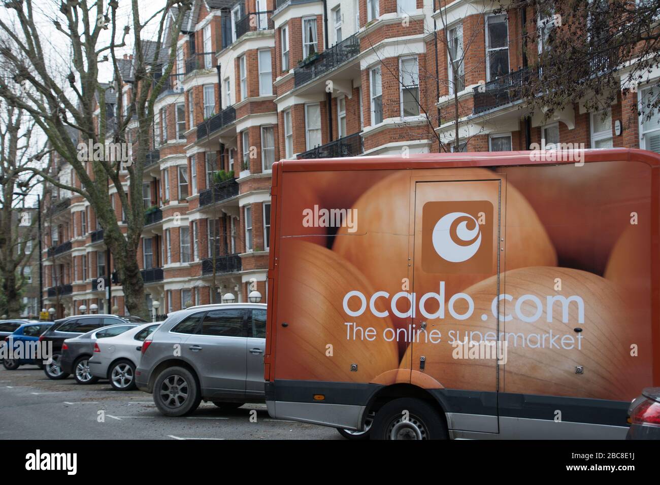 Londres- Ocado compagnie de livraison de supermarché en ligne Banque D'Images