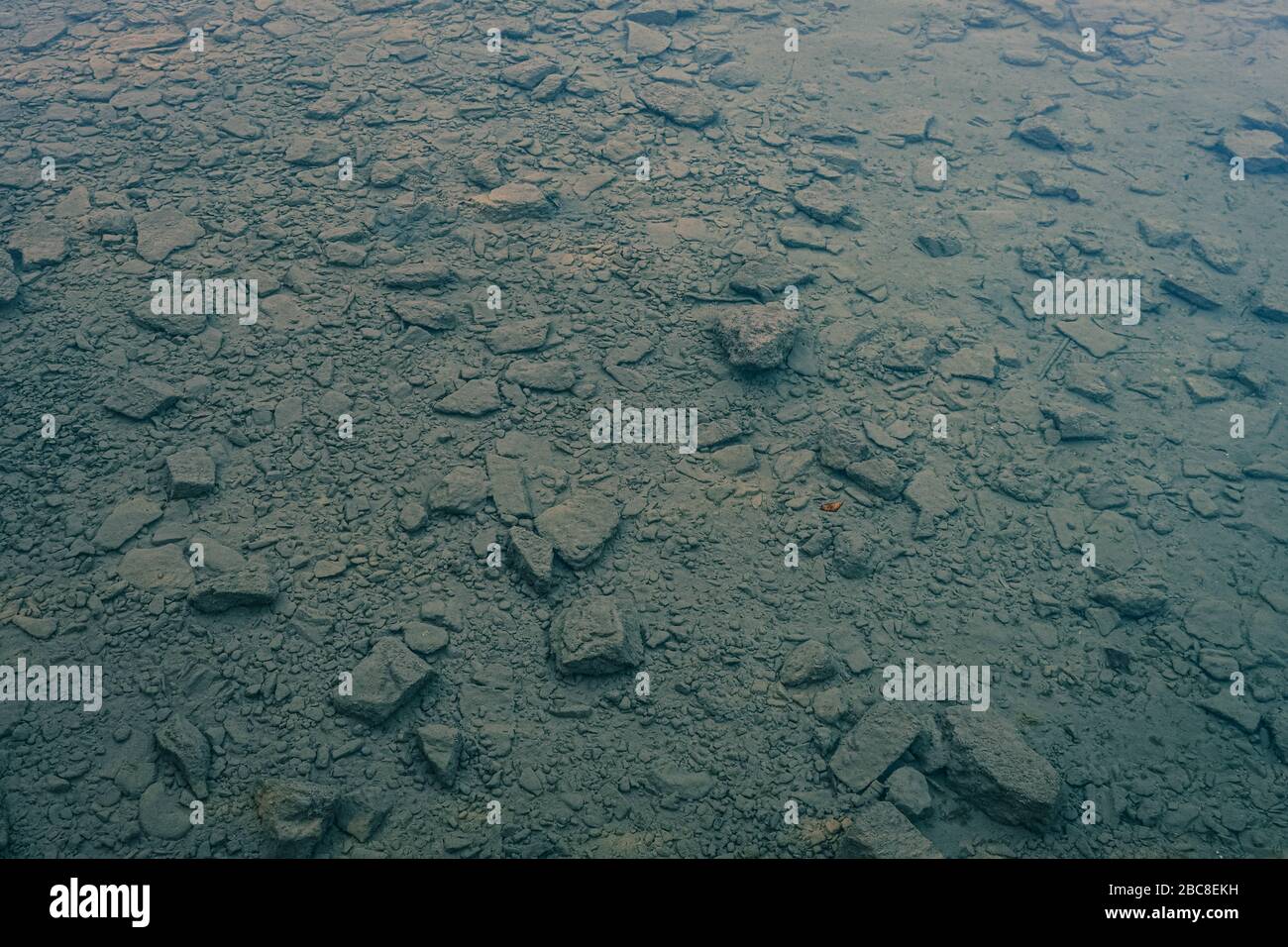 Lac, eau, pierres, eau claire, boue Banque D'Images