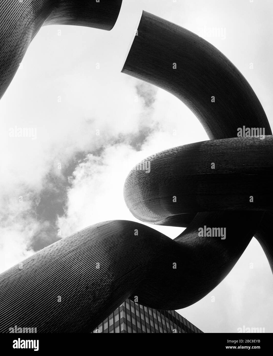 Sculpture en acier inoxydable. Berlin, Allemagne Banque D'Images