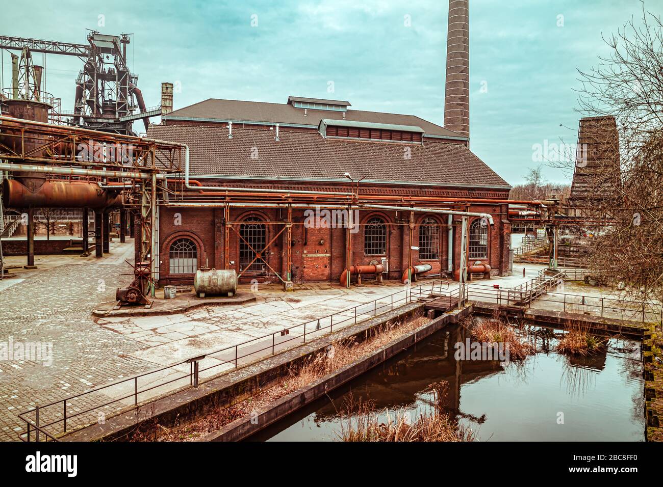 Parc paysager Duisburg Nord culture industrielle Allemagne Ruhr zone Banque D'Images