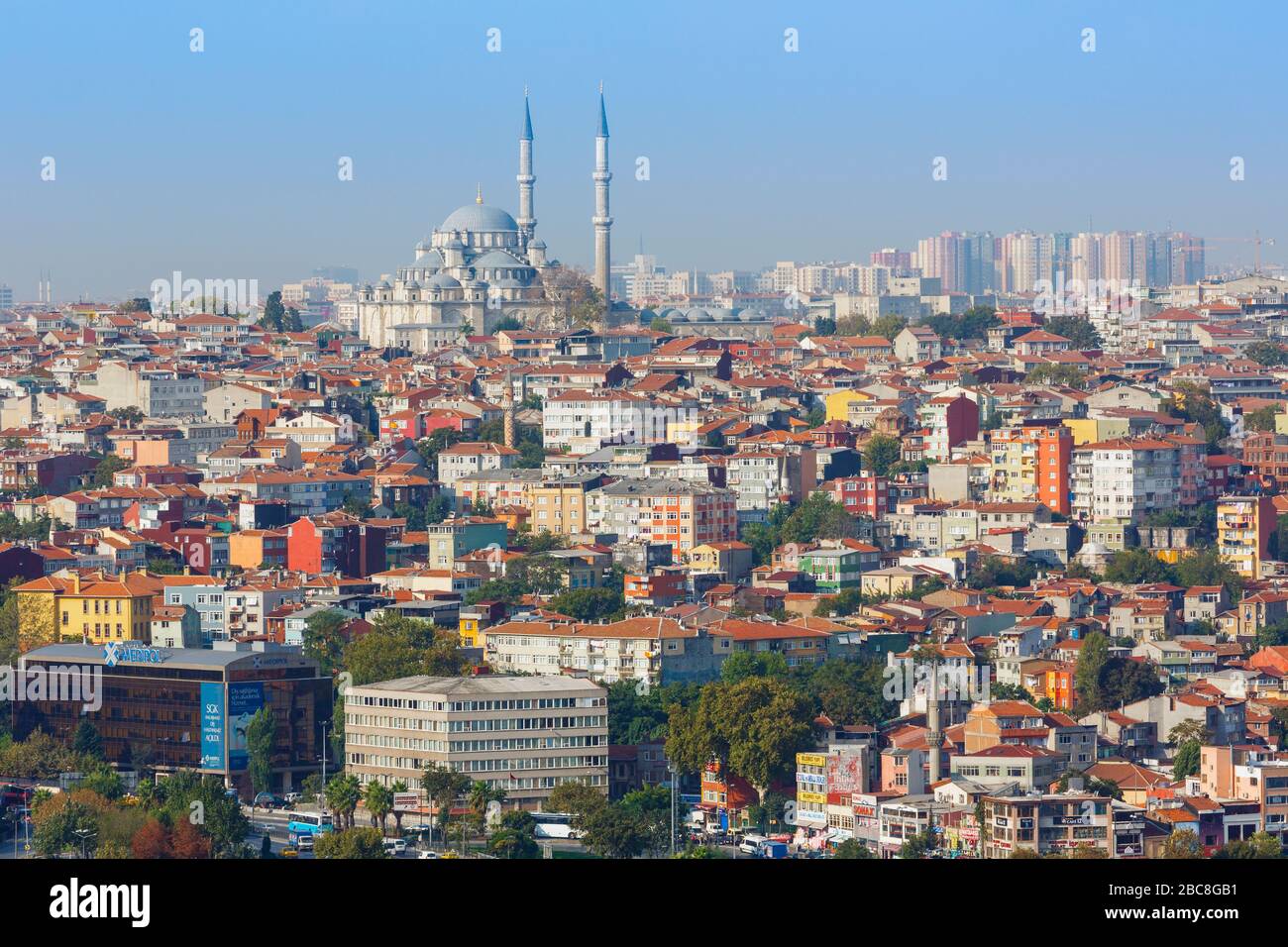 Istanbul, Turquie. Mosquée de Fatih Banque D'Images