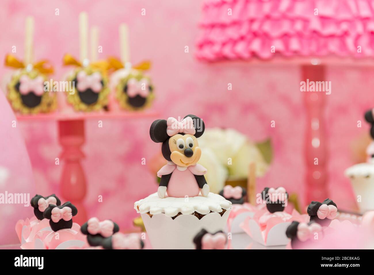Florianopolis Bresil 15 Mars Decoration De Table Douce Dans La Fete Des Enfants Avec Theme Minnie Mouse Reception Pour Fete D Anniversaire Decoration Photo Stock Alamy