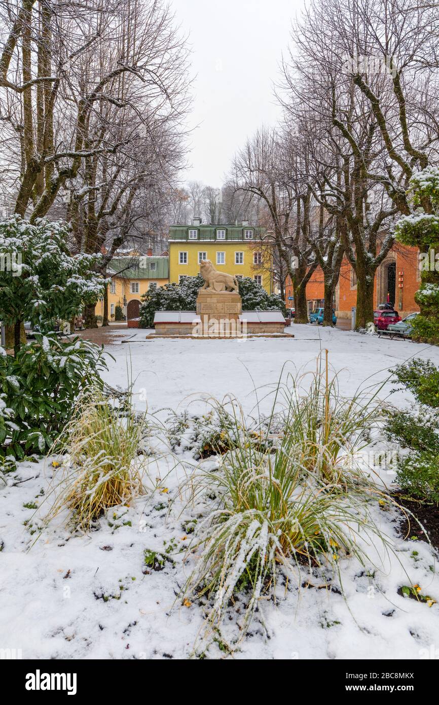 Bad reichenhall, monument tombé en guerre, Berchtesgadener Land district, Haute-Bavière, Allemagne, Europe Banque D'Images