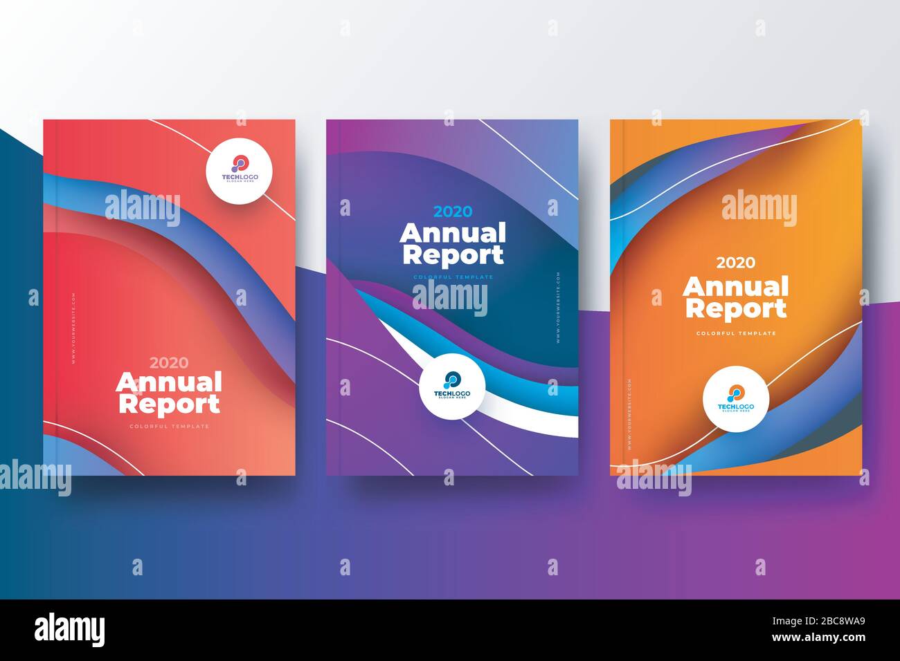 Modèle Page De Garde Rapport D'activité Triangle Page De Garde Rapport Annuel Banque d'images vectorielles - Alamy