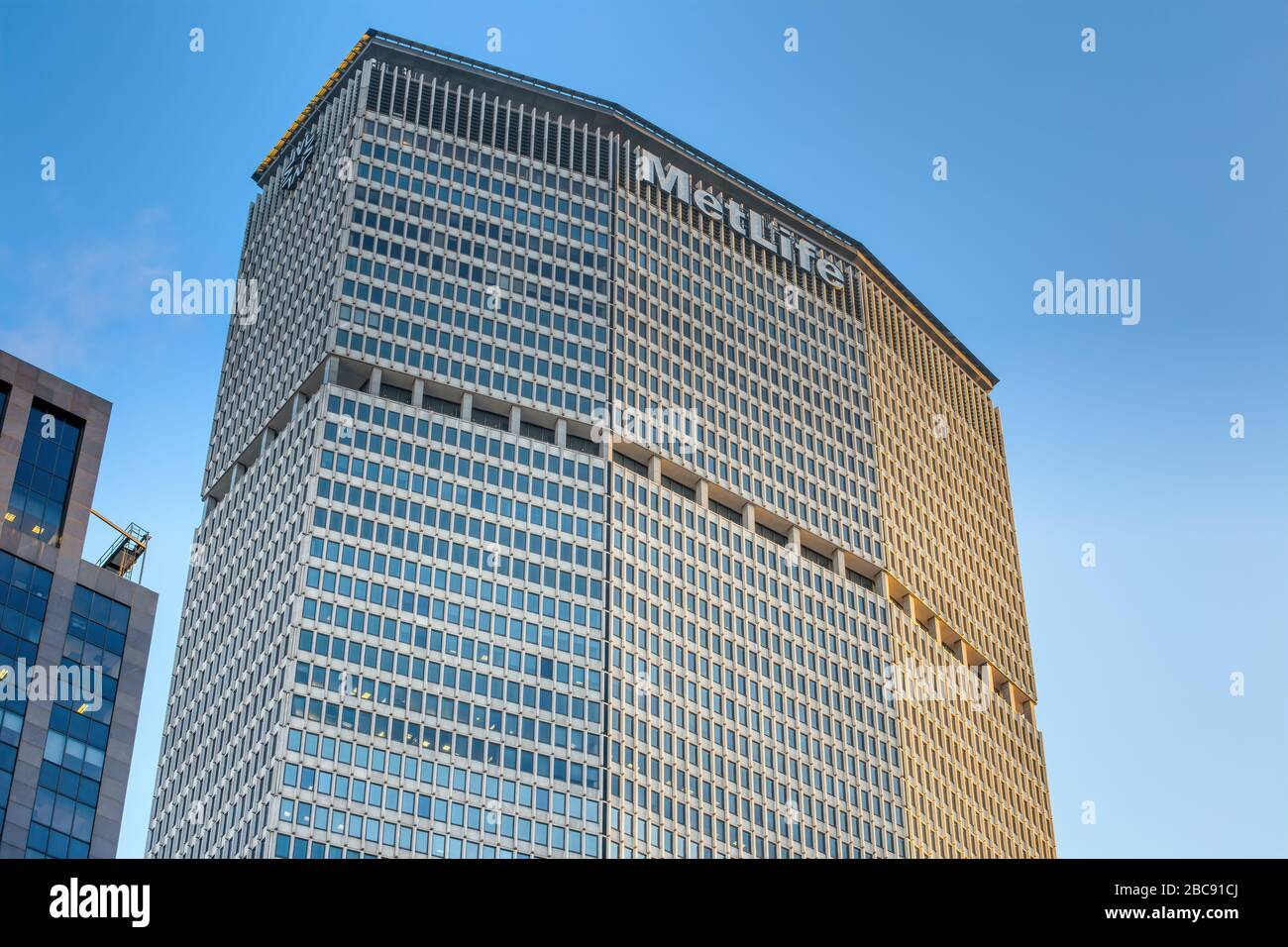 Le met Life Building (à l'origine Pan Am Building), construit au sommet du célèbre terminal Grand Central de Manhattan. Banque D'Images