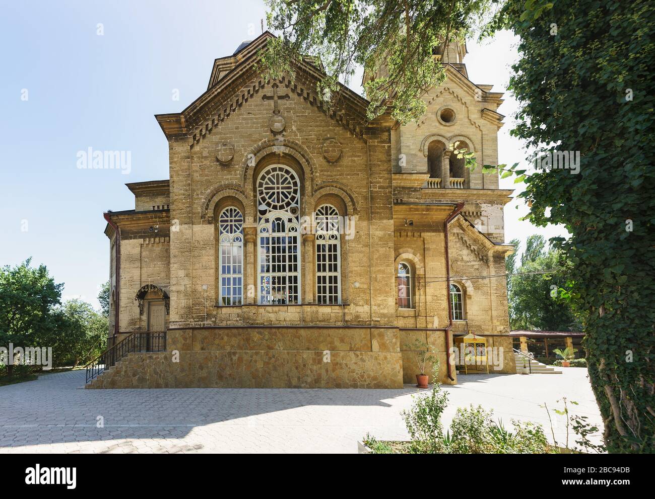 Façade de l'église en pierre de la communauté grecque de Saint-Élie, construite en 1911-1918 par l'architecte de la ville A. L. Heinrich Banque D'Images