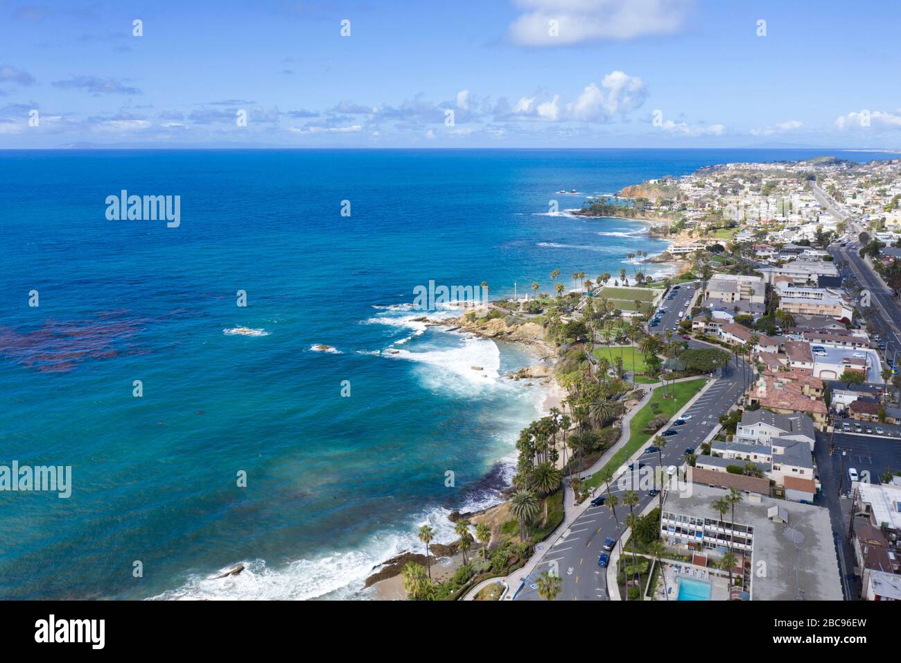 Vue aérienne sur Laguna Beach, Californie Banque D'Images