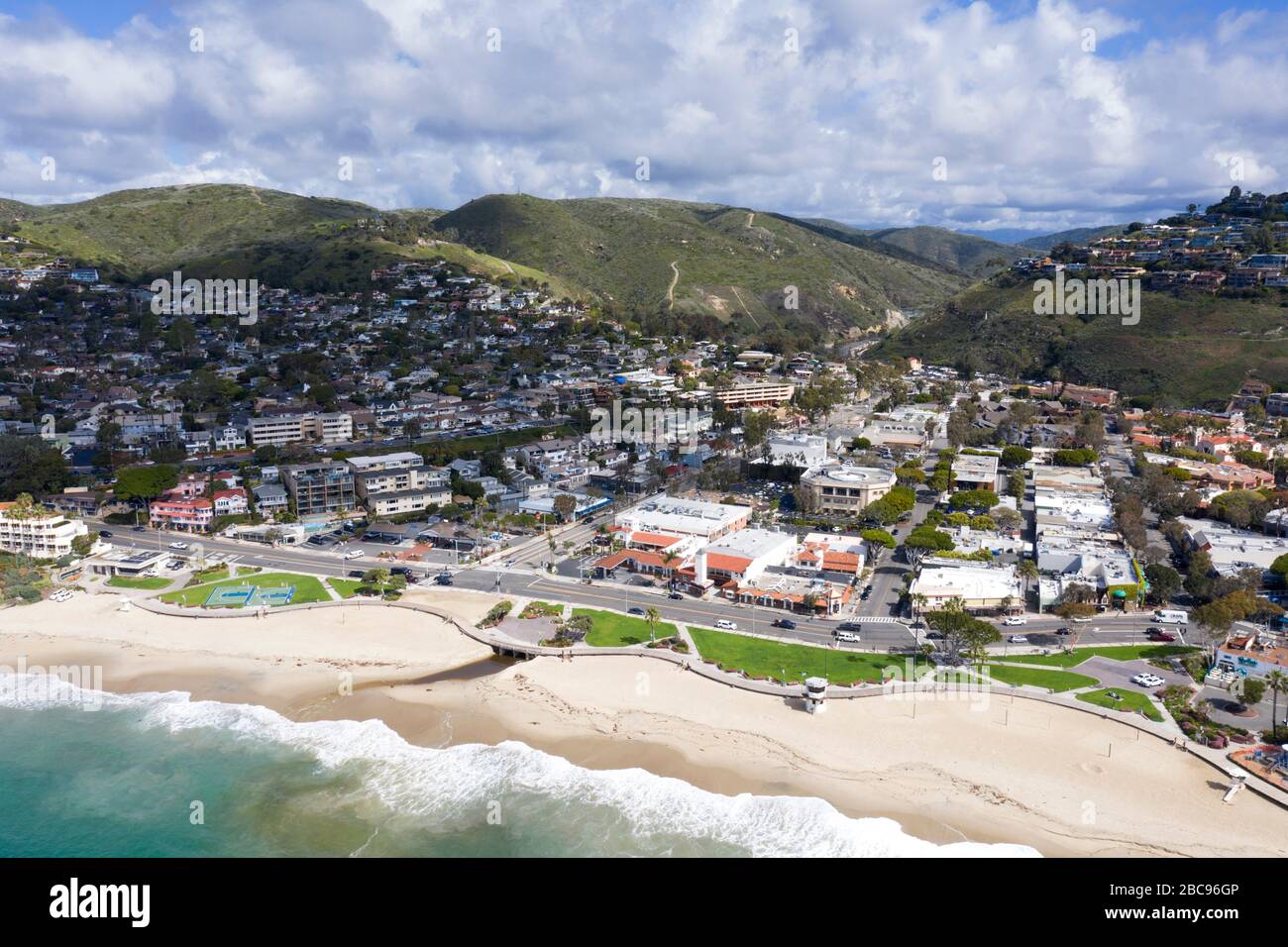 Vue aérienne sur Laguna Beach, Californie Banque D'Images