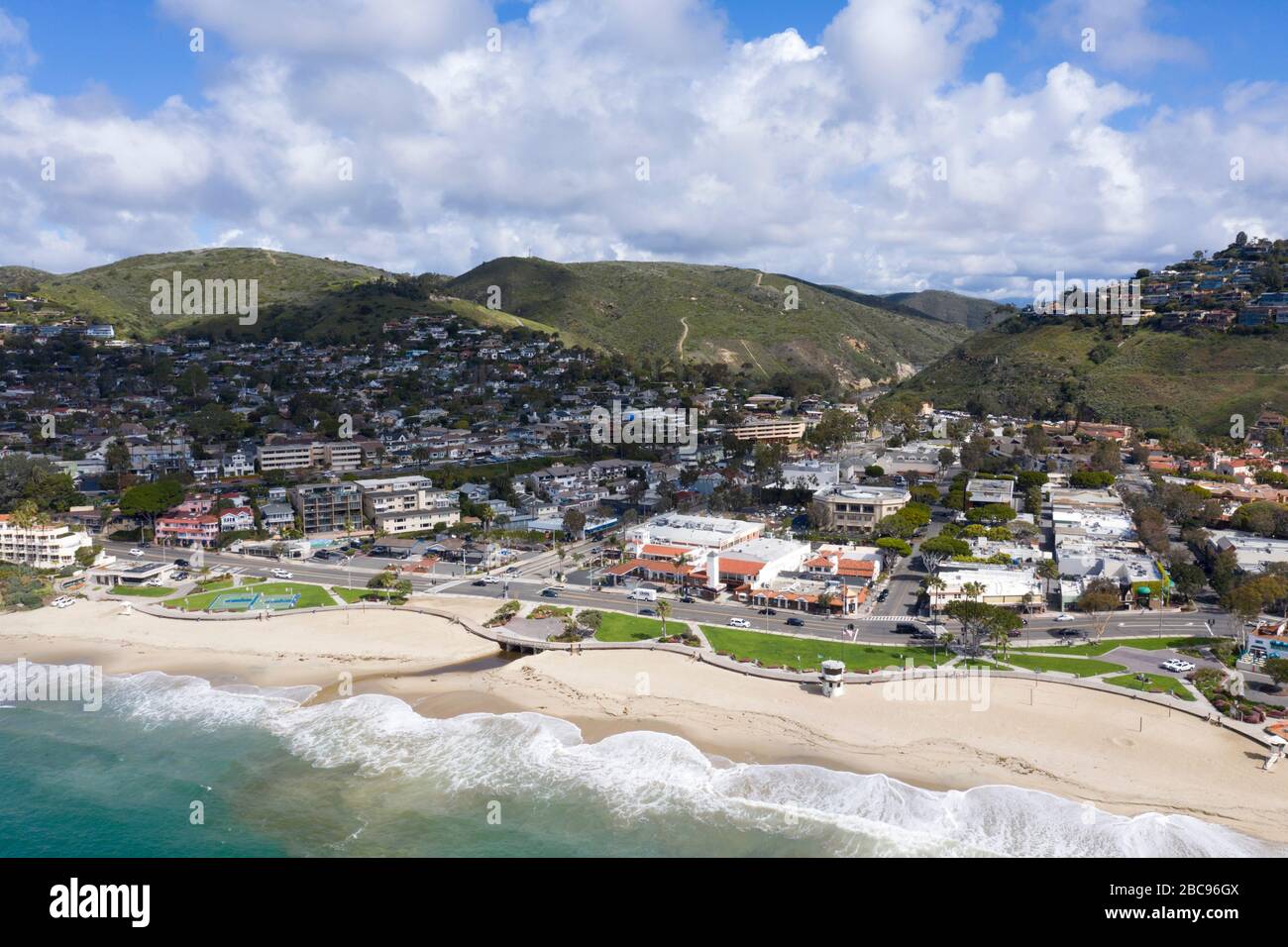 Vue aérienne sur Laguna Beach, Californie Banque D'Images