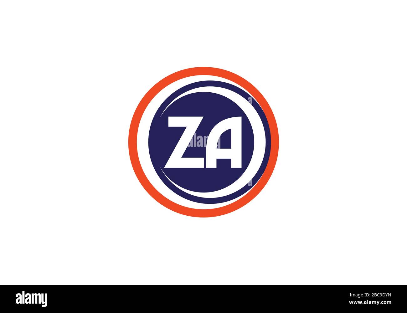 Z A lettre initiale logo modèle vectoriel de conception, symbole d'alphabet graphique pour l'identité d'entreprise Illustration de Vecteur
