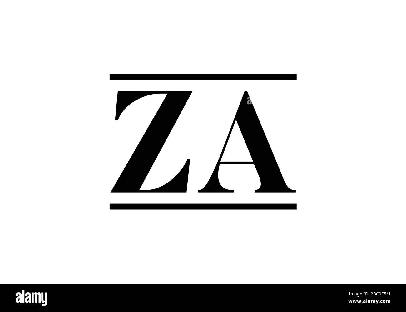 Z A lettre initiale logo modèle vectoriel de conception, symbole d'alphabet graphique pour l'identité d'entreprise Illustration de Vecteur