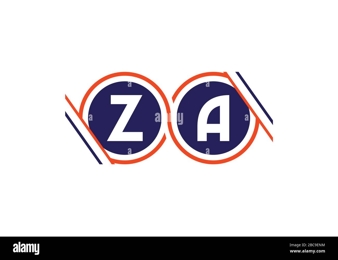 Z A lettre initiale logo modèle vectoriel de conception, symbole d'alphabet graphique pour l'identité d'entreprise Illustration de Vecteur
