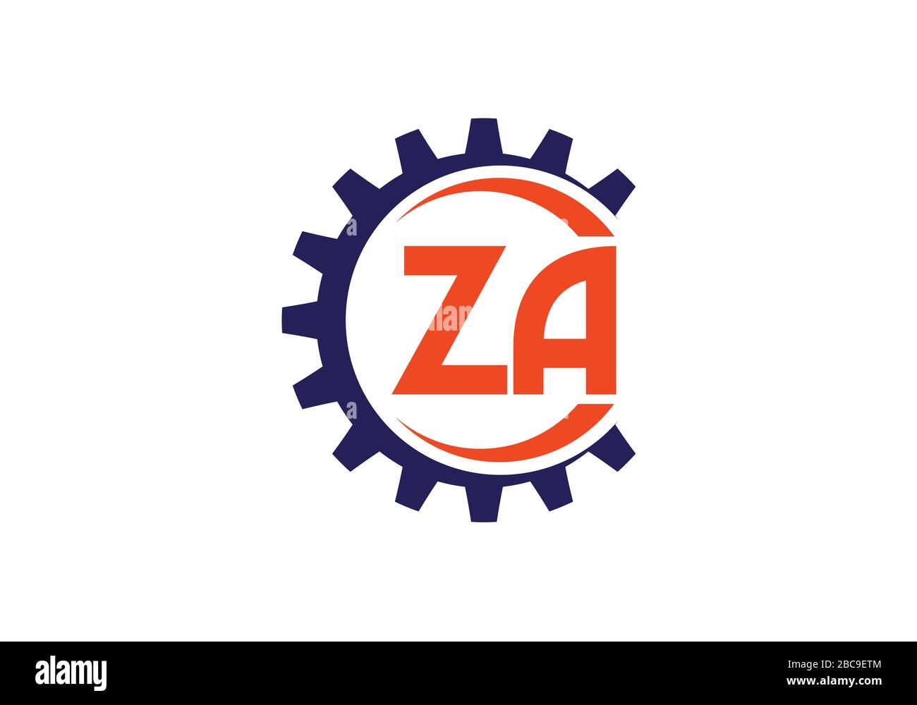 Z A lettre initiale logo modèle vectoriel de conception, symbole d'alphabet graphique pour l'identité d'entreprise Illustration de Vecteur