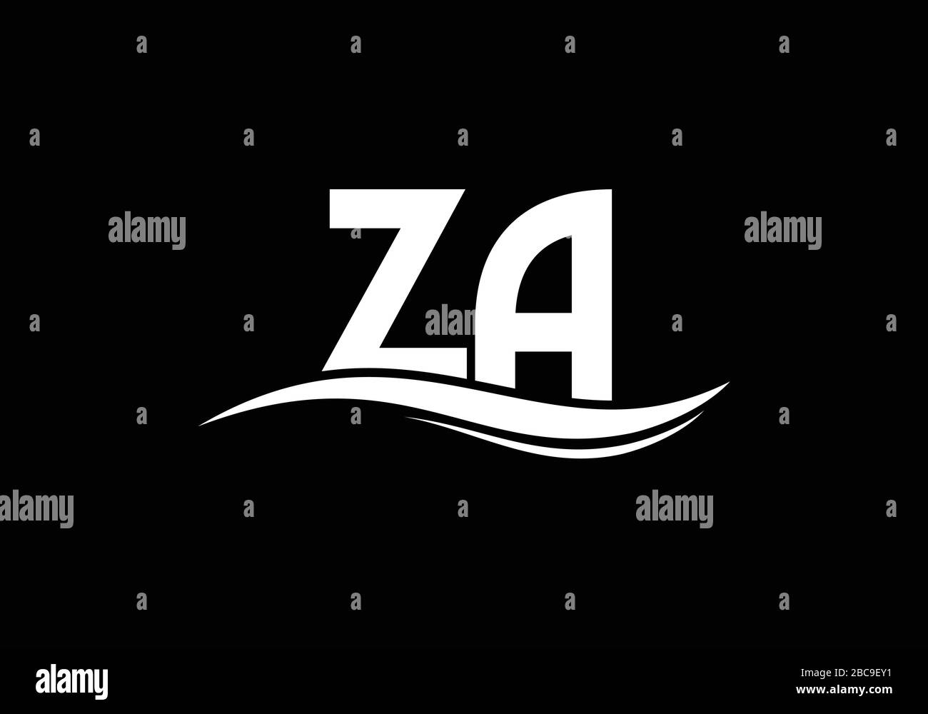Z A lettre initiale logo modèle vectoriel de conception, symbole d'alphabet graphique pour l'identité d'entreprise Illustration de Vecteur