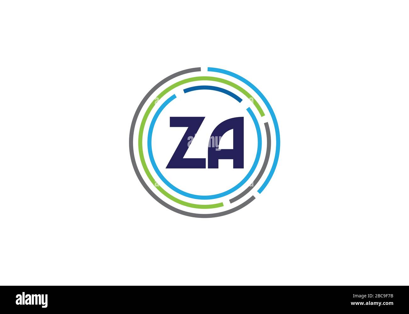 Z A lettre initiale logo modèle vectoriel de conception, symbole d'alphabet graphique pour l'identité d'entreprise Illustration de Vecteur